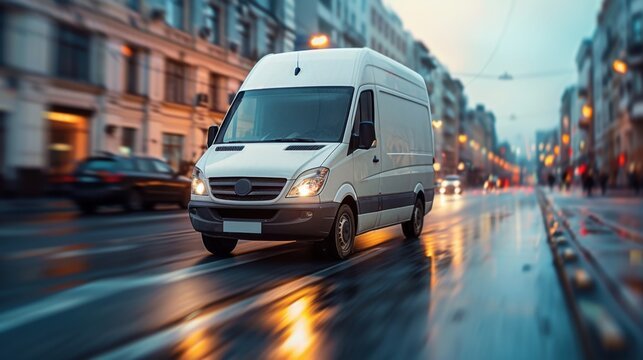 A company van on the road, representing a business protected by reliable commercial auto insurance.