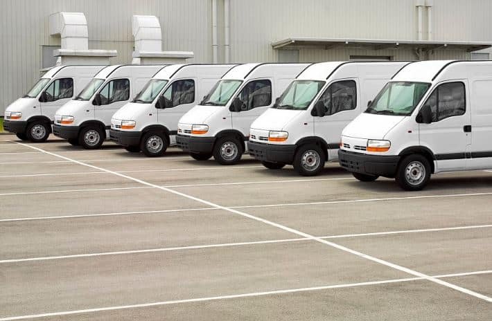 A futuristic commercial truck with advanced telematics technology, representing the future of commercial auto insurance with Insurance Agency Cincinnati Ohio.